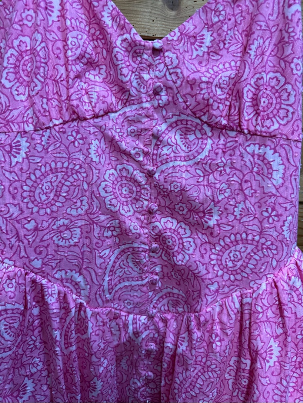 Roller Rabbit Pink Eyelet Midi Dress with Spaghetti Straps - Picture 9 of 9